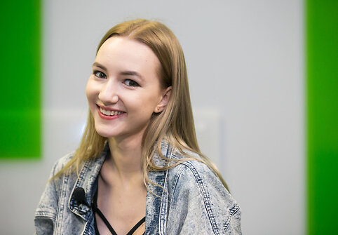 Paula Valentaitė 15min redakcijoje