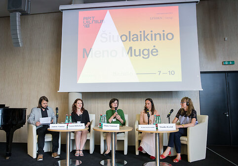 Meno mugės &bdquo;ArtVilnius'18&ldquo; laureatų paskelbimo spaudos konferencija