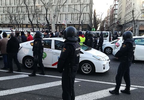 Taksi vairuotojų streikas Madride