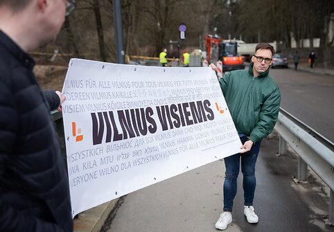Liberalų sąjūdžio atstovų akcija Vilniuje prieš ksenofobiją