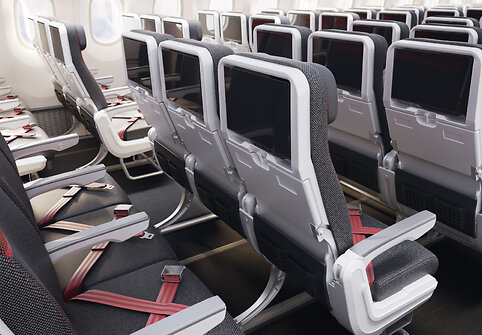 Turkish Airlines lėktuvo vidus