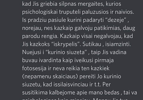 Merginos liudijimas apie galimą I.&Scaron;velnio seksualinį priekabiavimą 