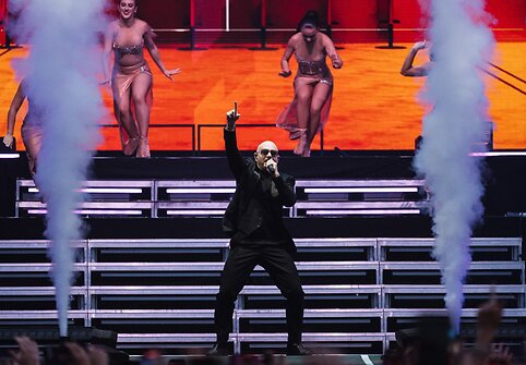 Pitbull koncerto Dariaus ir Girėno stadione Kaune akimirka
