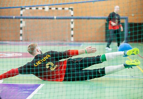Lietuvos golbolo rinktinės treniruotė