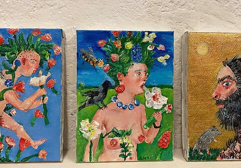 Nuotaikingi tapytojo Aleksandro Vozbino kūriniai. &bdquo;Flora I, II&ldquo; ir &bdquo;Fauna&ldquo;