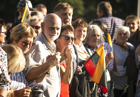 Gyva grandinė "Baltijos kelias - tai mes" akimirka