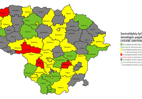 Savivaldybių lyčių lygybės žemėlapis. Savivaldybės valdymas