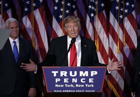 Donaldo Trumpo kalba laimėjus prezidento rinkimus