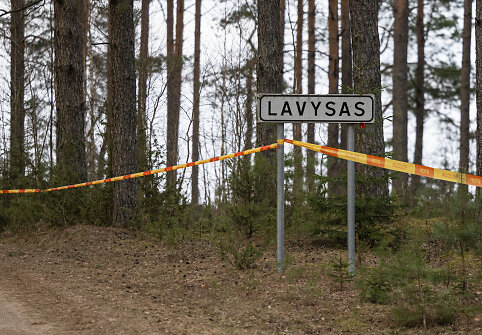 Ant Lavyso ežero nukritęs objektas