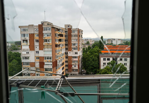 Rusijos dronas smogė daugiabučiui Rumunijoje