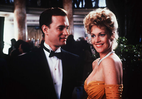 Tomas Hanksas ir Melanie Griffith filme &bdquo;Tu&scaron;tybių liepsna&ldquo; (1988 m.)