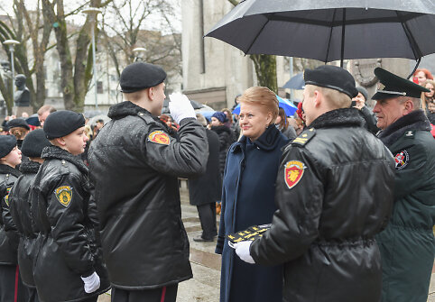Dalia Grybauskaitė priėmė Generolo Povilo Plechavičiaus mokyklos kadetų priesaikas