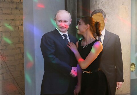 Putiną garbinanti kavinė Krasnojarske