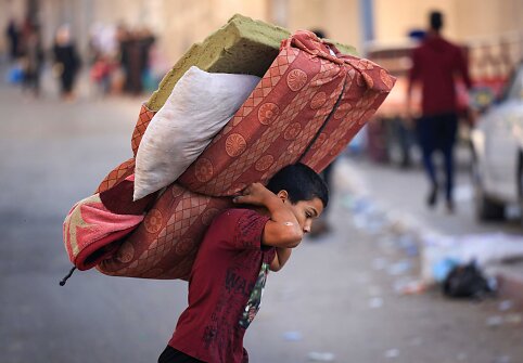 Palestiniečiai palieka &scaron;iaurinę Gazos Ruožo dalį
