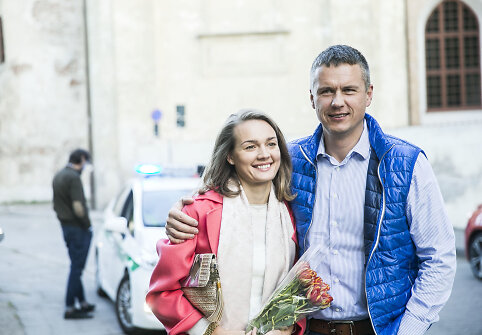 Jurgita Jurkutė-Širvaitė su vyru