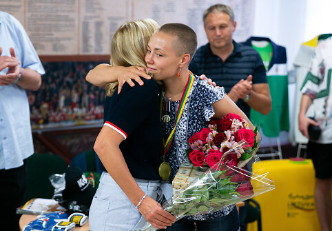 Rose Namajūnas sutikimas Lietuvos sporto muziejuje