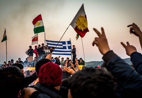 Idomeni pabėgėlių stovykloje &scaron;venčiamas Nauruzas - persų naujieji metai