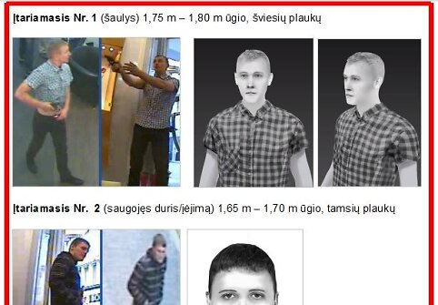 Ieškomi įtariamieji