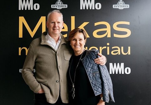 &bdquo;&Scaron;vyturys-Utenos alus&ldquo; vadovas Rolandas Vir&scaron;ilas su žmona Aukse Vir&scaron;iliene
