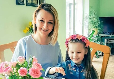 Viktorija Mauručaitė su dukra Angela