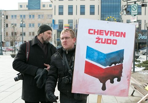 Protestas prie&scaron; skalūninių dujų paie&scaron;ką Lietuvoje