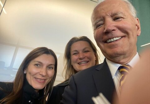 Monika Čereškaitė Lietuvoje įsiamžino su Joe Bidenu