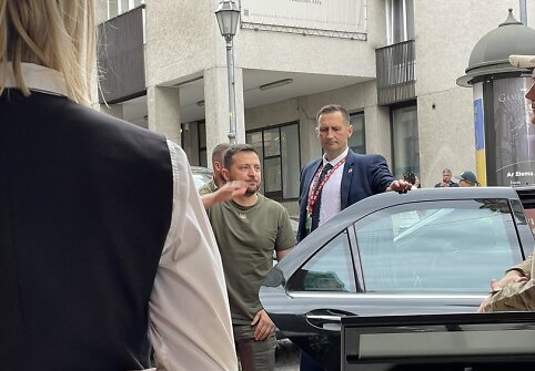 Volodymyras Zelenskis Vilniaus Pilies gatvėje