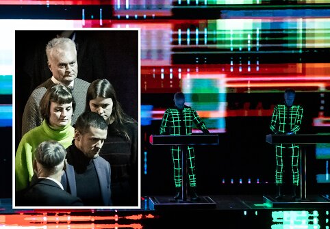 Gitanas Nausėda su dukromis, „Kraftwerk“ koncertas