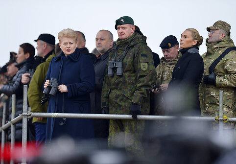 Lietuvos prezidentė Dalia Grybauskaitė stebėjo NATO pratybos &bdquo;Geležinis kardas 2014"