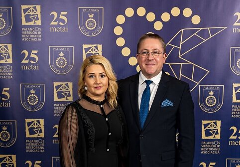 Palangos meras Šarūnas Vaitkus su žmona Vilma