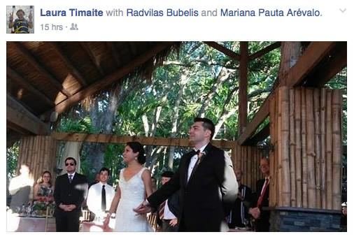 „Facebook“ nuotr./Radvilo Bubelio ir Marianos Pautos Arevalo vestuvės
