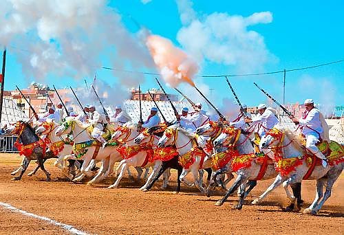 Société Royale d'Encouragement du Cheval nuotr. / Tbourida pasirodymai su žirgais, Marokas
