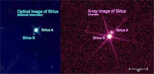 LEM iliustr./Sirijus A ir B pro specialius galingus teleskopus/Nasa.gov