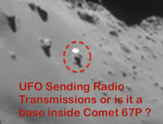 Internautai spekuliuoja, kad  kometos paviršiuje galėjo būti pastebėtas ateivis