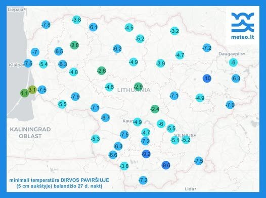 Meteo.lt nuotr./Šalnos Lietuvoje