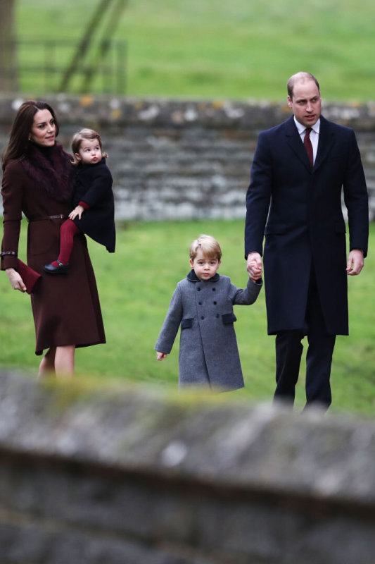 Princas Williamas ir Kembridžo hercogienė Catherine su vaikais