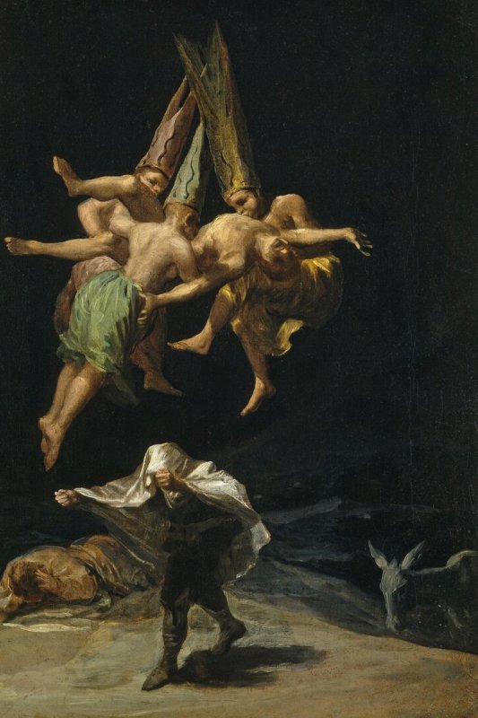 Francisko Goya kūrinys „Witches Flight“ (1797 m.)