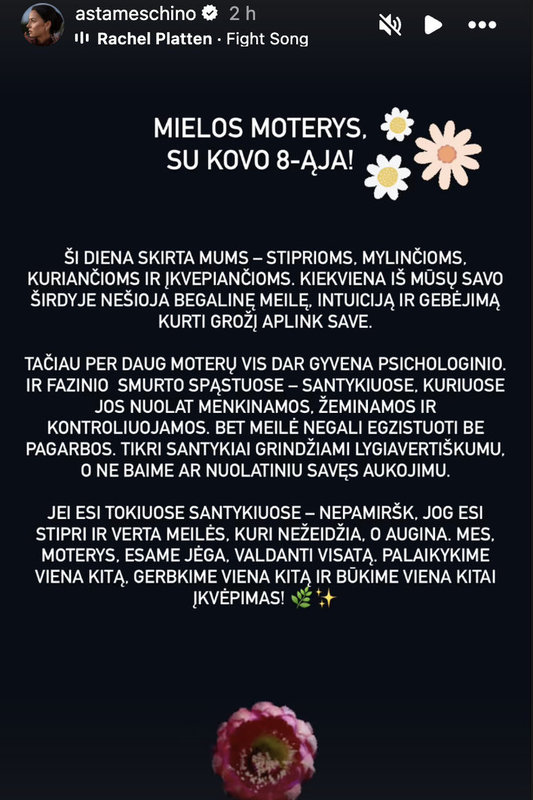 Astos Meschino žinutė