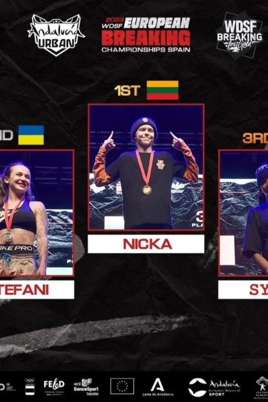 Europos čempionate Ispanijoje Bgirl Nicka įveikė 73 varžoves