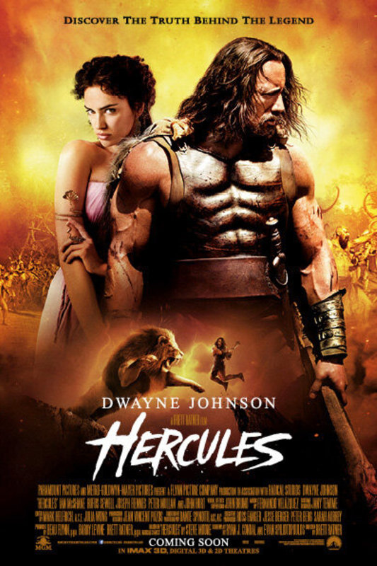 Irina Shayk ir Dwayne'as Johnsonas filmo „Heraklis“ plakate