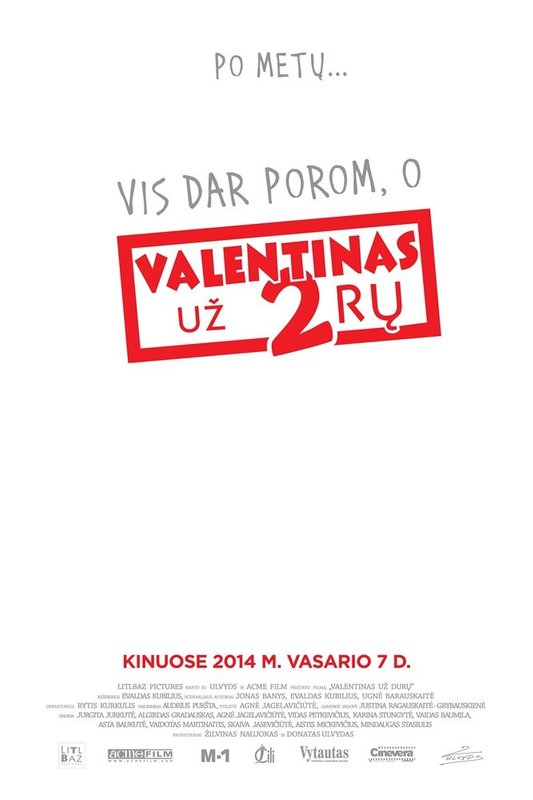 Filmo „Valentinas už 2rų“ plakatas