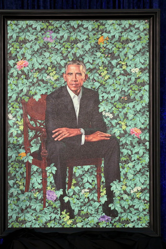 Kehinde Wiley kurtas Baracko Obamos portretas