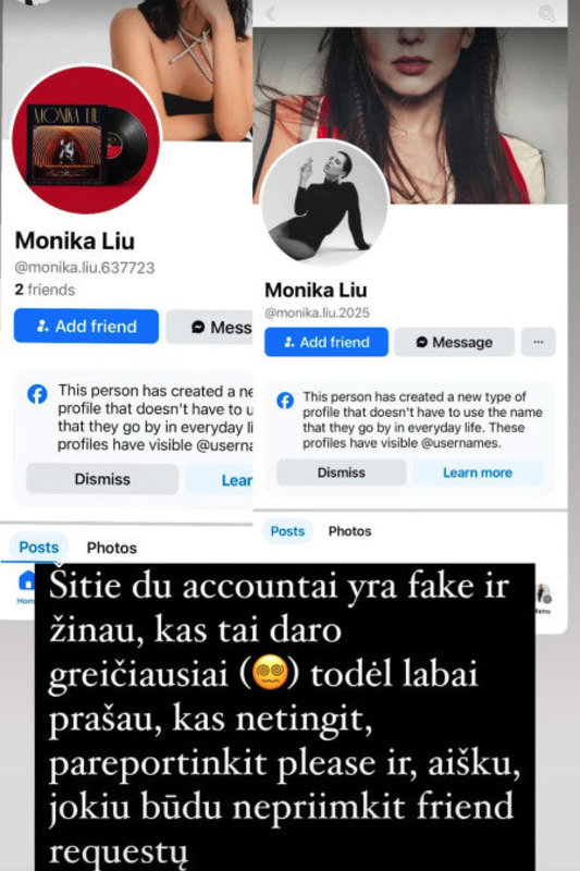 Monikos Liu įrašas