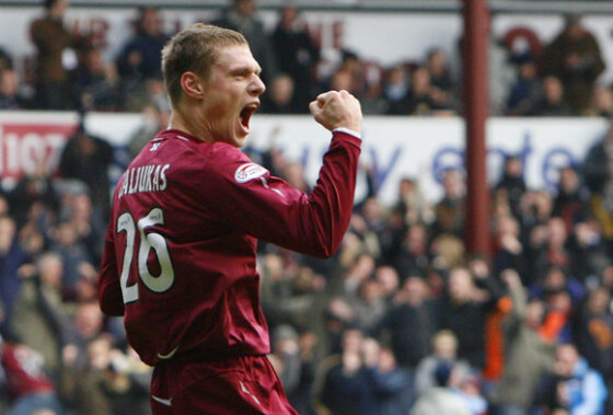 „Hearts“ klubo spalvas M.Žaliūkas gynė nuo 2006 metų.
