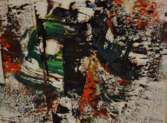 Adomo Galdiko abstrakčiojo impresionizmo tapybos darbas