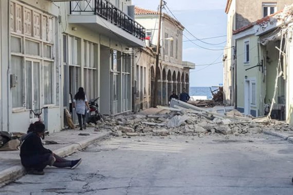 AFP / Scanpix photo / Consequences of the earthquake in Greece