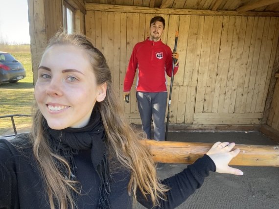 Photo from personal album / Evaldas Jakštas and Sandra Guobytė