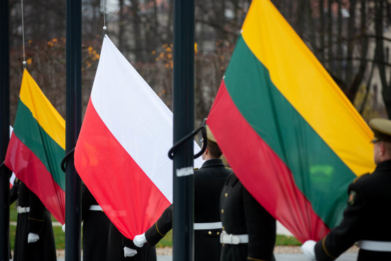 Sigismund Gedvila / 15min photo / Flags of Lithuania and Poland