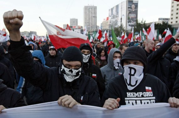 Reuters / Photo by Scanpix / A moment of nationalist marches in Warsaw