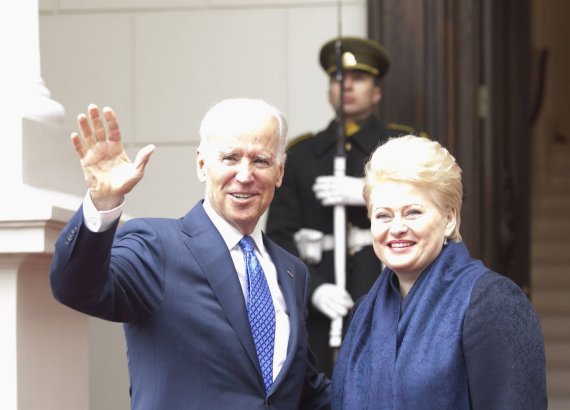 Photo by Irmantas Gelūnas / 15min / Joe Biden and Dalia Grybauskaitė